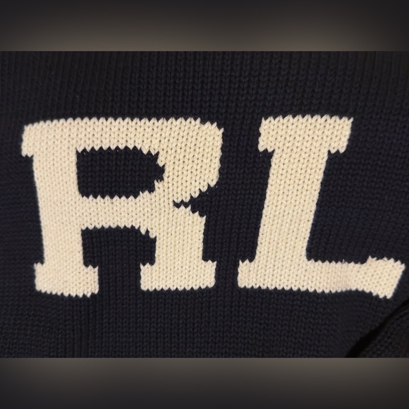 POLO RL Ralph Lauren Sweater Size Medium Heavy 100% Cotten RARE Sold Out HTF - Picture 4 of 10